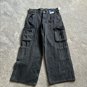 Old Navy Black Flare Jeans Wide Leg